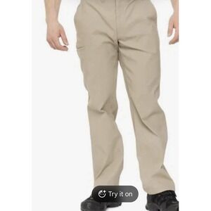 Eddie Bauer Men's Beige Cargo Tech Pant Straight Leg, Size Small. New